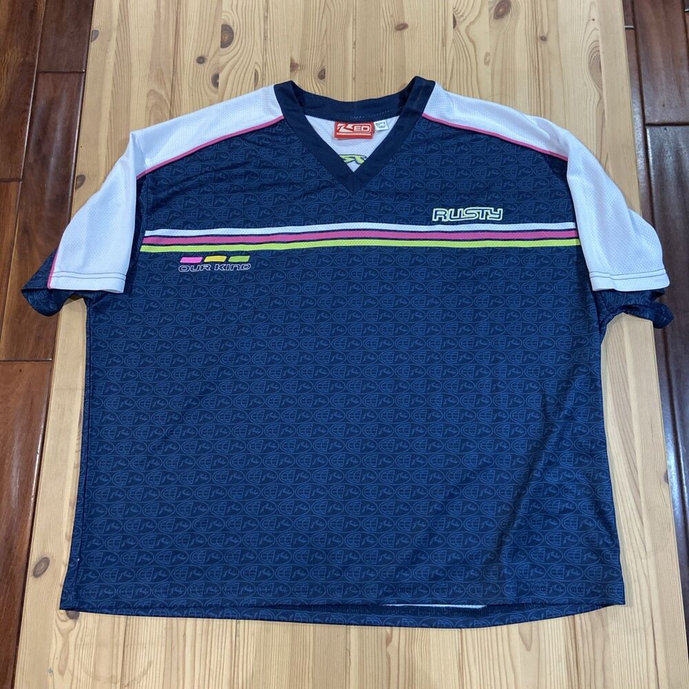 Rusty Men's Medium Jersey Our Kind Sun Surfwear Colorful